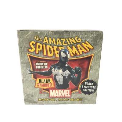 Black Symbiote Spider Man Marvel Mini Bust Statue Bowen Designs Limited Edition - Image 1 of 4