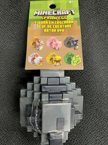Minecraft Spawn Egg Mini Figure ~ GREY & BLACK EGG ~ FREE USA SHIPPING! Cover