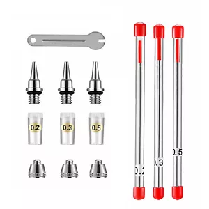 New Airbrush Nozzle Needle Replacements for Airbrushes Spray Gun 0.2/0.3/0.5mm - Picture 1 of 17