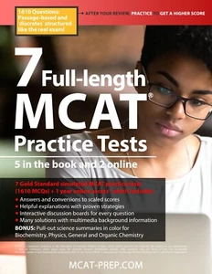 7 Full-length MCAT Practice Tests Book, 2025-2026 MCAT preparation - Picture 1 of 1