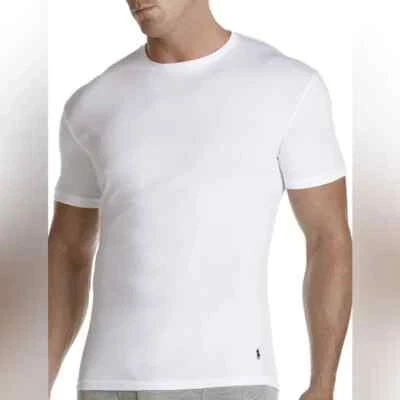 Camiseta Ralph Lauren Blanca 3pk Cuello Redondo Talla 3X NUEVA Foto 1 de 2