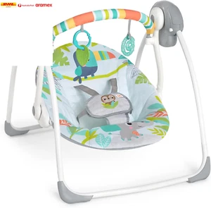 Portable Automatic 6-Speed Baby Swing with Removable Toy Bar, 0-9 Months 6-20 Lb - Picture 1 of 12
