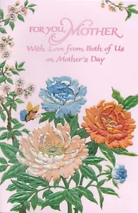GRANDE Tarjeta Vintage DEL DÍA DE LA MADRE PARA MADRE DE AMBOS, American Greetings 1992 +✉�� - Imagen 1 de 5