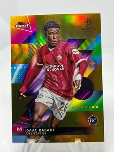 2023-24 Topps Finest UEFA Isaac Babadi Gold Refractor /50 RC #119 - Picture 1 of 2
