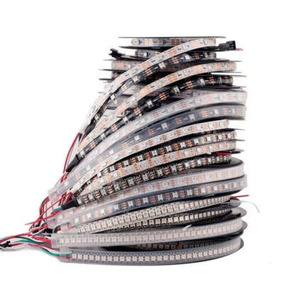 WS2812B 5050 RGB LED Strip 30/60/144LEDs/M Individual Addressable IC DC5V - Image 1 of 4