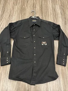 CAMISA OCCIDENTAL PANHANDLE DELGADA ESTAMPADO VAQUERO MANGA LARGA A PRESIÓN PERLA TALLA M - Imagen 1 de 6