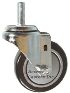 5PB2PS 5" Threaded Stem Swivel Caster, Polyurethane Wheel, 300 lbs Capacity - Picture 1 of 1