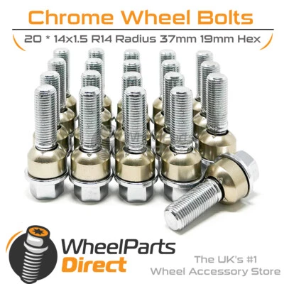 Wheel Bolts R14 Chrome for Porsche Panamera Turbo [Mk1] 10-16 on Original Wheels - Image 1 of 4