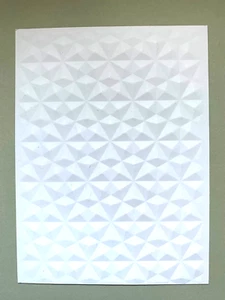 3D Embossed Card / Topper. GEOMETRIC design White x 4 ...300gsm. ...(U) - Picture 1 of 1