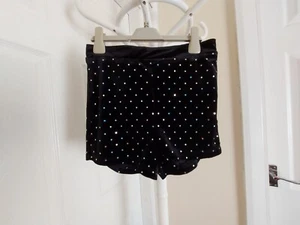 Shorts ”Bershka” Velour With Sequins Black Colour Size: Eur 34,US 02 - Picture 1 of 12
