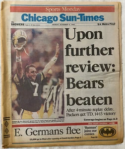 Chicago Sun-Times, lunes deportivo, 6 de noviembre 1989 - Imagen 1 de 2