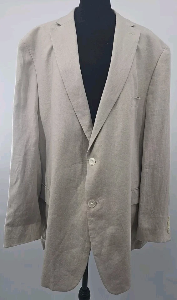 Chaqueta Abrigo Deportivo Lauren Ralph Lauren Etiqueta Negra Para Hombres 52R Beige Lino Foto 1 de 4