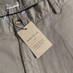 NUEVO Pantalón Pantalón Peter Millar Crown Para Hombre Talla 36x36 Gris Montaña Sarga Piloto - Imagen 1 de 9