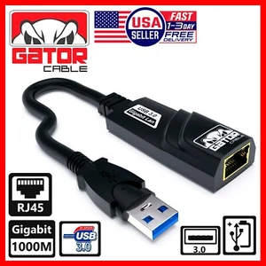 USB 3.0 Gigabit Ethernet LAN RJ45 1000Mbps Network Adapter For Windows PC Mac - Picture 1 of 13