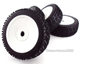 HoBao Hyper 7 TQ White 1/8 Buggy Pre-Glued Wheels & Tires (17mm)(4) 87097 Ofna - Picture 1 of 1
