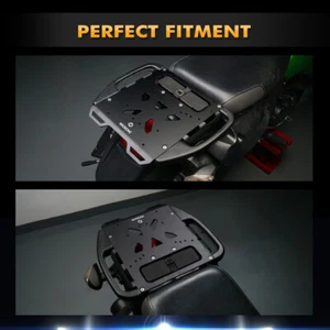 Motorrad Gepäckplatte Gepäckträger Befestigungsplatte Für Kawasaki KLR 650 08-18 - Picture 1 of 12