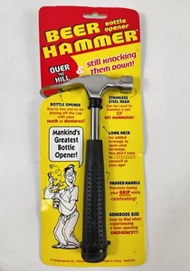 Beer Hammer Bottle Opener Novelty Gag Gift Mankind's Greatest Bottle Opener NOS - Picture 1 of 7