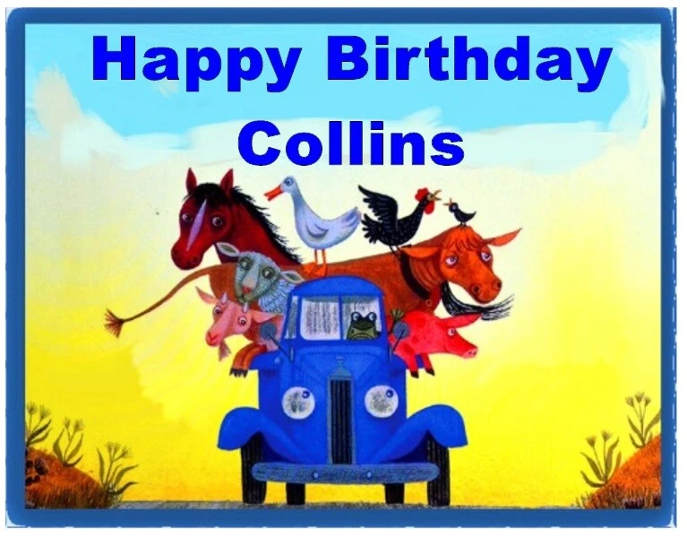 Hoja de glaseado comestible para adorno de pasteles Little Blue Truck Image Foto 1 de 1