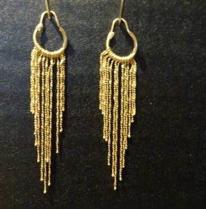 Pendientes colgantes de oro para mujer de 2,5 pulgadas (6,35 cm) - Imagen 1 de 3