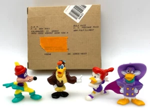 VTG '92 DARKWING DUCK Kellogg's Disney promo 4-PVC figures/original shipping box - Picture 1 of 12