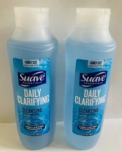 2 Suave Essentials Daily Clarifying Cleansing Shampoo 22.5 fl oz Each - Picture 1 of 5