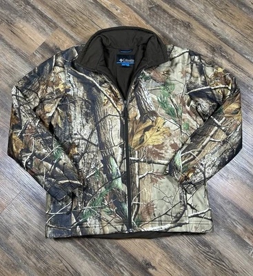Columbia Jacket Mens S Realtree AP HD Camo PHG Full Zip SoftShell Fleece Hunting - Image 1 of 4