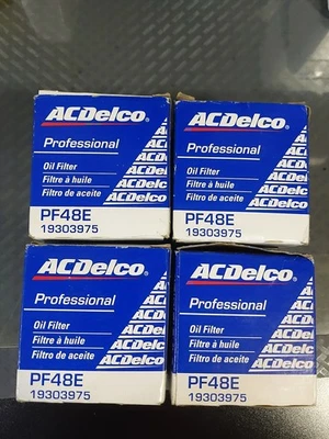 Lote de 4 filtros de óleo do motor ACDelco PF48E 19303975 #77 - Imagem 1 de 4