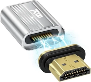 Magnetic HDMI to Adapter 8K, 2.1 magnetic hdmi extender silver  - Picture 1 of 7