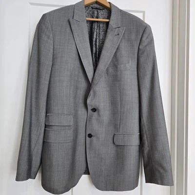 Blazer Prestige S.Cohen Hombre 46L Gris Mohair Mezcla Lana Vitale Barberis Canonico Foto 1 de 4