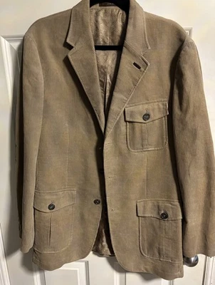 Chaqueta Blazer Safari Pana Tasso Elba De Colección Parches en el Codo Talla M RARA  Foto 1 de 4