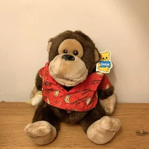 Vintage Dakin 1986 Monkey Soft Toy Plush Bananas Over You With Tags - Picture 1 of 6