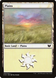 8x Plains Basic Land (random art versions) - NM/LP - Commander 2015 - MTG - Picture 1 of 4