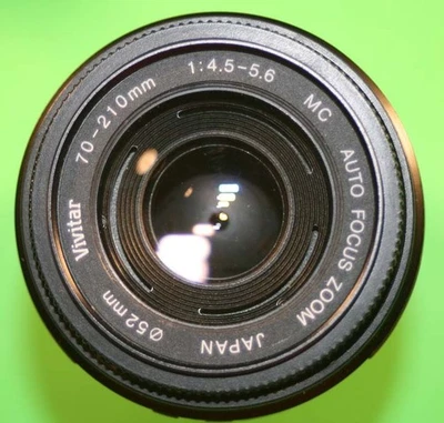 Vivitar 70-210mm f4.5-f5.6 Auto Focus Lens Minolta AF 52mm 218466 - Image 1 of 4