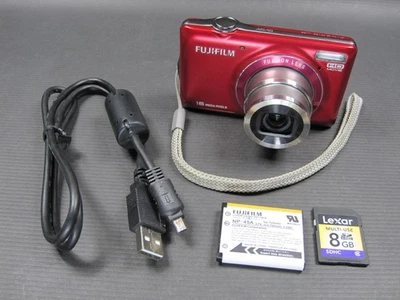 Fujifilm FinePix JX420 16.0MP Digital Camera Red +8GB Memory ((WITH ISSUE READ)) - Image 1 of 4