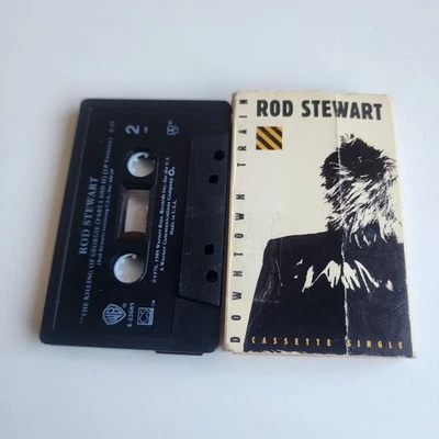 ROD STEWART Downtown Train  Cassette Single 1989 Warner Bros. Killing of Georgie Foto 1 de 2