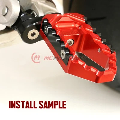 Clavijas de pie delanteras rojas bajas de 1 pulgada para 959 Panigale 16 17 18 19 Foto 1 de 4