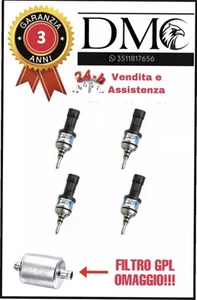 4 INJEKTOREN INJECTOR GAS LPG BRC BLAU 09SQ99020021 FILTER GRATIS - Bild 1 von 2