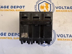 GE THQB32100 100A 240V 10kA 3P Bolt-on Circuit Breaker - tested & warranty - Picture 1 of 5