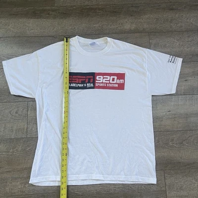 Camiseta blanca vintage ESPN 920 AM Sports Station talla XL Foto 1 de 4