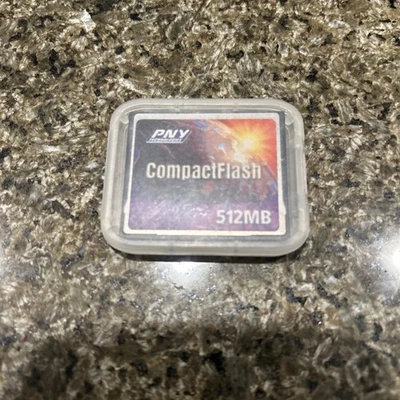 PNY 512MB CompactFlash Camera CF Memory Card Compact Flash-Untested  - Image 1 of 2