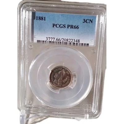 1881 3CN Nickel Three Cent Coin Proof PCGS PR-66 Spectacular Strike And Luster - Image 1 of 4