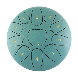 Steel Tongue Drum 6"11 Notes Percussion Instrument & Drum Mallets Bag UK L9S4 - Picture 1 of 10