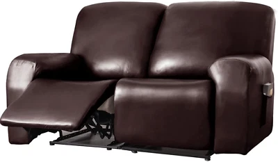 Sofá reclinable de cuero PU sintético impermeable de 6 piezas funda elástica suave Foto 1 de 4