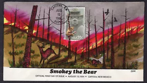 1984 SMOKEY (Scott 2096) - Collins "Forest Fire" FDC NY596 - Picture 1 of 1