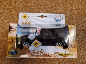 Kinder Globe Druckguss Metall Land Rover Defender Silber Landrover Spielzeug Licht & Sound - Bild 1 von 7