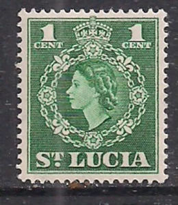 St Lucia 1954 QE2 1ct Green MM SG 172 ( J61 ) - Picture 1 of 1