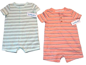 NWT Carter's Boys One Piece Rompers - Size 18 Months - Lot Of 2 - Picture 1 of 1