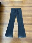 RUFSKIN Denim Charly Size 30 Black Low rise Button Fly Flare Cut