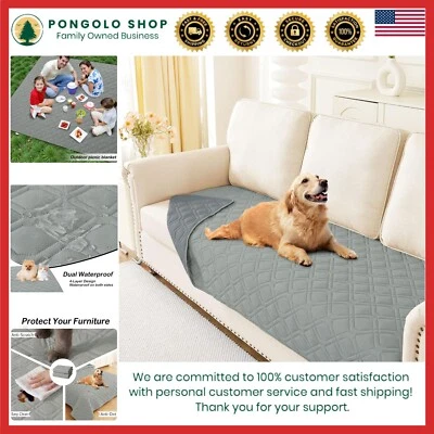 HYHA Impermeable Sofa Cover Microfiber 30x70 Inches Reversible Durable Pet Bed