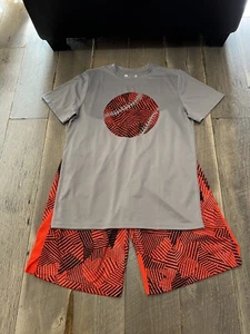 Xersion gray basketball shirt with matching shorts with pockets XL 18/20 - Picture 1 of 7